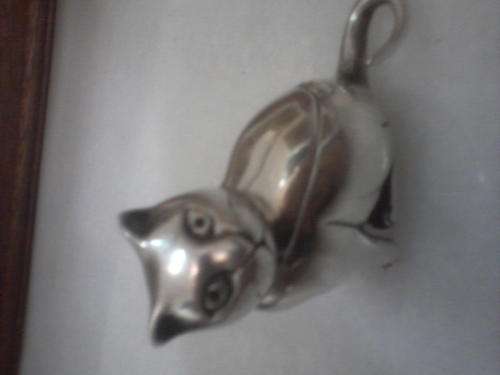 Sterling Silver 925 cat Pearl Box